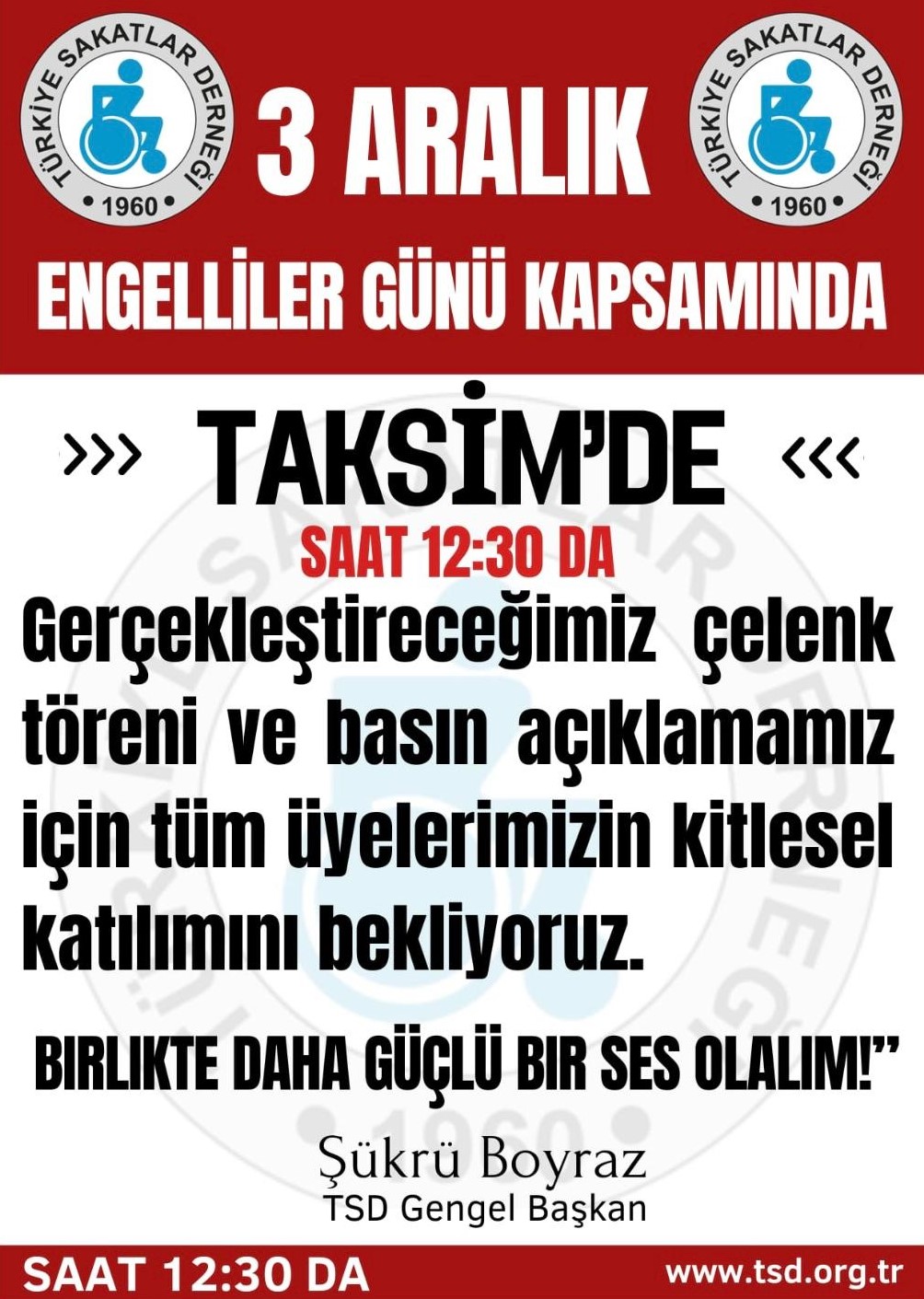 3 ARALIK' DA TAKSİM'DE BASIN AÇIKLAMASI VE ÇELENK TÖRENİ GERÇEKLEŞTİRİLECEK!